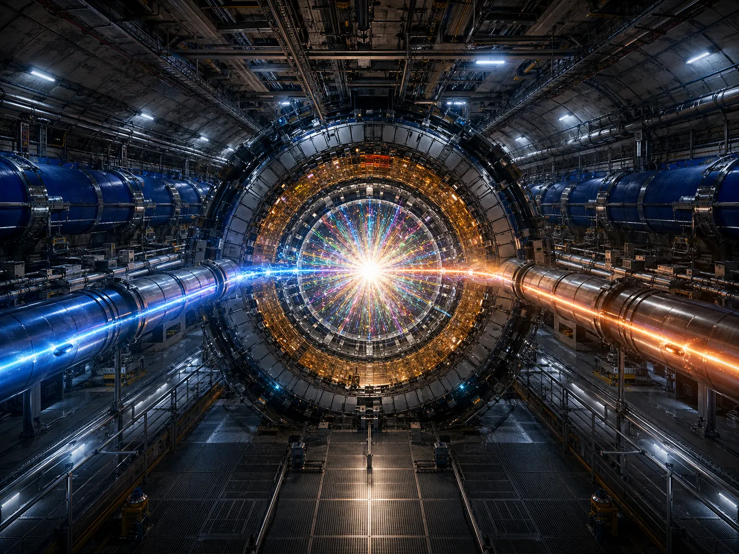 Atmospheric preview artwork for the LHC Particle Collision Laboratory.